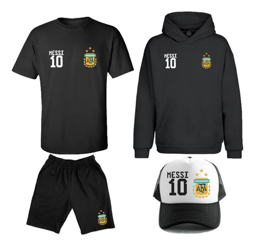 Buzo - Remera - Bermuda - Gorra - Combo Argentina Messi Afa