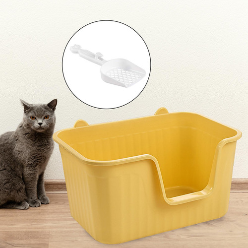 Lavabo Para Arena Para Gatos, Caja De Arena Para Xl Amarillo