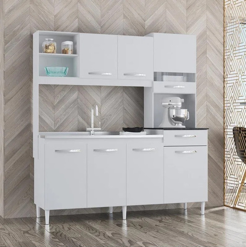 Mueble Cocina Compacta + Mesada + Pileta Acero Incluida LG