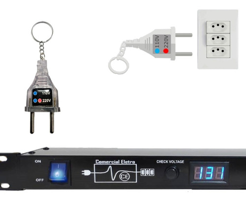 Imagem 4 de 10 de Regua De Ac Profissional Padrão Rack 12 Tomadas 10a Led Azul