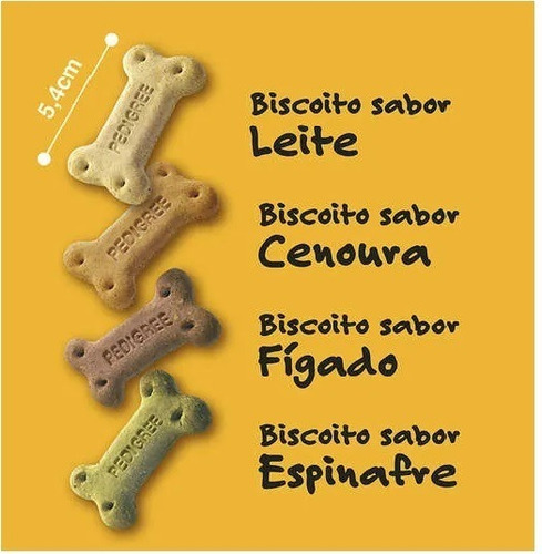 Ração Petisco Biscoito Biscrok+ Pedigree Carne Lata+2x Sache
