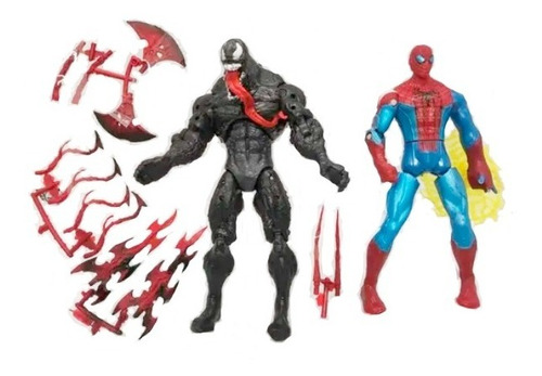 Venon Vs Carnage Figuras Articuladas 17 Cms. Set X2 Juguete