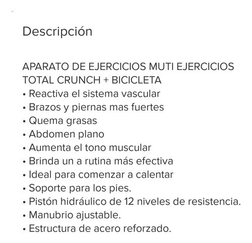 Total Crunch Con Bicicleta Fija