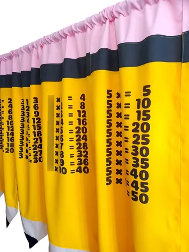 comprar Cortina De Lápiz 10 Paneles Tablas De Multiplicar