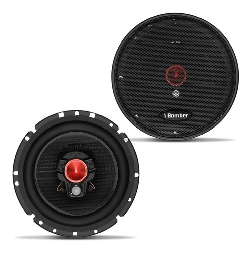 Woofer Par Auto Falante Triaxial Bomber 6 Polegadas 100w Rms