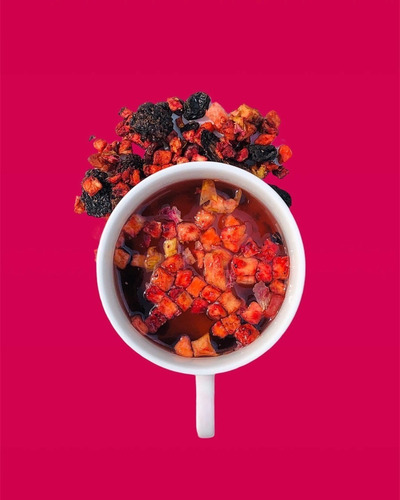 Imagen 6 de 8 de Tisana Frutos Rojos 250 Gramos. Artesanal Gourmet Mingos