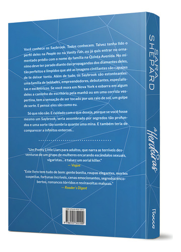 As herdeiras, de Shepard, Sara. As herdeiras (1), vol. 1. Editorial Editora Rocco Ltda, capa mole em português, 2022