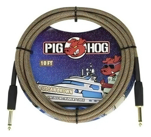 Cable Guitarra Bajo Ukulele 3.05mt Pig Hog Pch10tbr