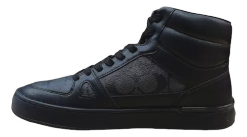 Tenis Coach Clip Mid Hombre Negro Tipo Bota - 100% Original