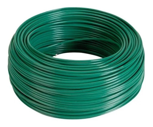Cable Unipolar Argos Calibre 10  Color Verde 100 Metros