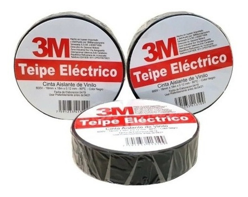 Teipe Eléctrico 3m 