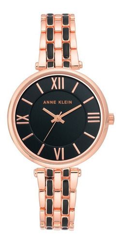 Reloj Anne Klein Acero Braz Tono Oro Rosa Y Plateado