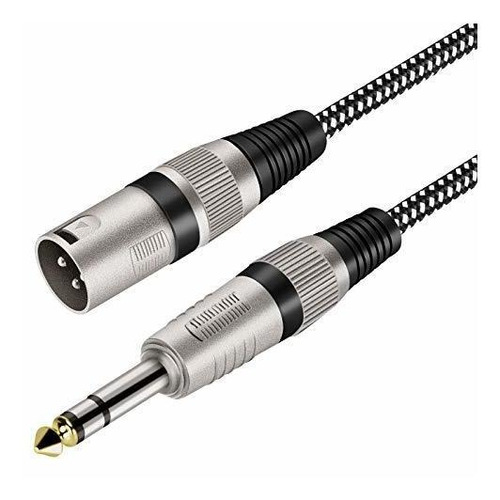 Cable Xlr Macho A Trs De 1/4 Pulgadas De 10 Pies, Cable De M