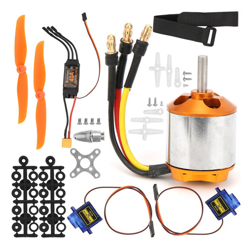 Motor 2217 Kv1100+hélice 1060+servo 9g+kit 40a Xt60 Esc