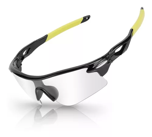 Lente deportivo Nexwills visión nocturna,lentes de ciclismo baratos gafas  vision nocturna,lentes ciclismo mujer normal con lente color blanco de pc  con tratamiento de la lente clásica armazón de plástico color negro