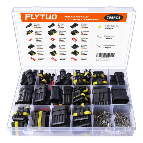 Flytuo Kit Conector Cable Electrico Para Automovil 708 1 2 3