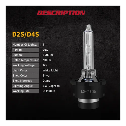 2024 6000k 35w Focos D2s Hid Luz Alta Y Baja Para
