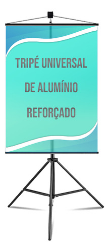 Tripé Banner 2.10m Regulável Aluminio Porta Banner Pedestal