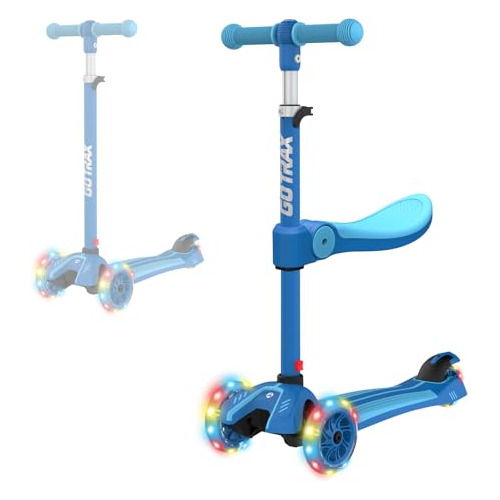 Ks1/ks3 Kids Kick Scooter, Led Lighted Wheels And 3adju...