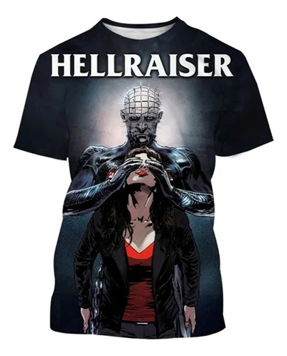 Camiseta Casual De Manga Corta Con Estampado 3d Hellraiser