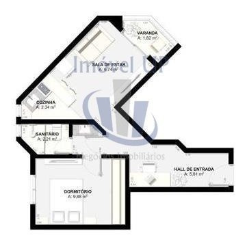 Imagem 12 de 15 de Apto. Proximo Pq Ibirapuera, Mobiliado, 43m², 1 Dorm, Sala, Cozinha, 1 Vg. - V-2193