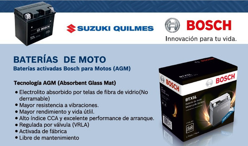 Imagen 2 de 4 de Bateria Bosch Gel Mtx7a Ytx7a-bs An 125 Yl 150 Scooter