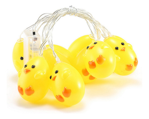 Cadena De Luces Led Con Forma De Pollito, Funciona Con Pilas