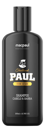 Shampoo Para Cabelo E Barba Masculino Macpaul 200ml