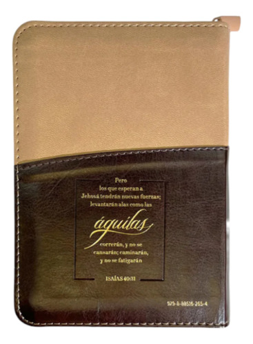Biblia Bolsillo Rvr60 Letra 8 Puntos Cierre Aguila Caf/beige