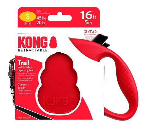 Imagen 2 de 8 de Correa Retráctil Kong Trail 5mts Small Perros