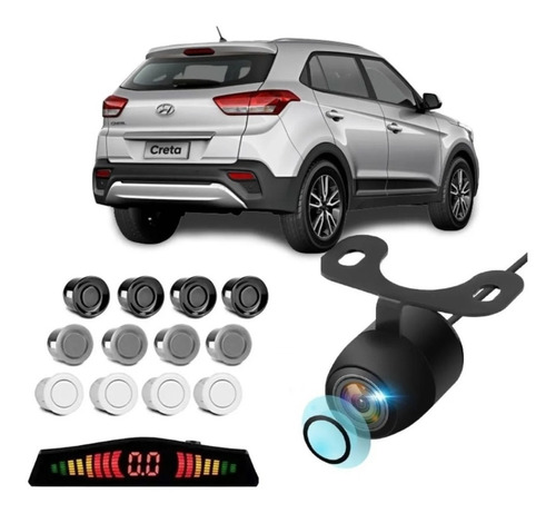 Kit Camera Borboleta E Sensor Ré Hyundai Creta Action 2021