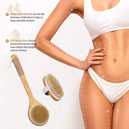 Set De Cepillos De Madera Para Exfoliación Corporal*2pcs