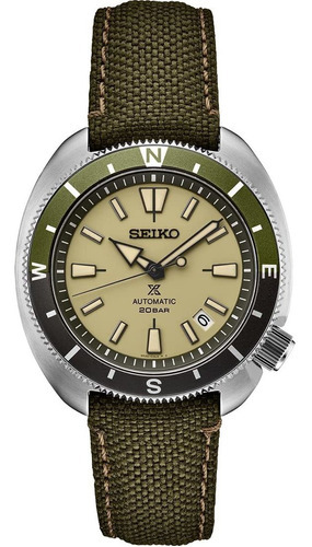 Relógio masculino Seiko Srpg13 Automatic Green Pulse Nylon