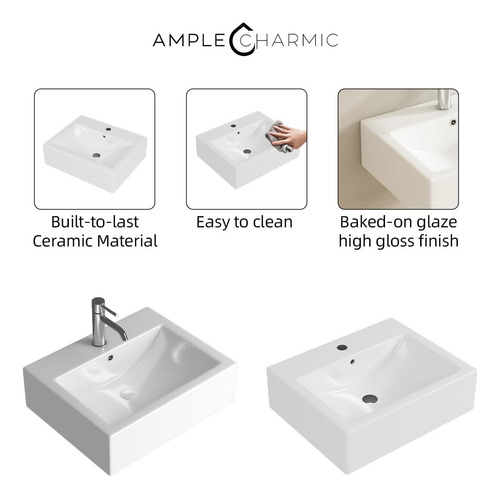 Fregadero De Recipiente De Baño Amplatemico, Montura De 205