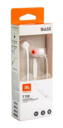 Auricular Jbl Tune110 T110 In Ear Micrófono Original Friday 