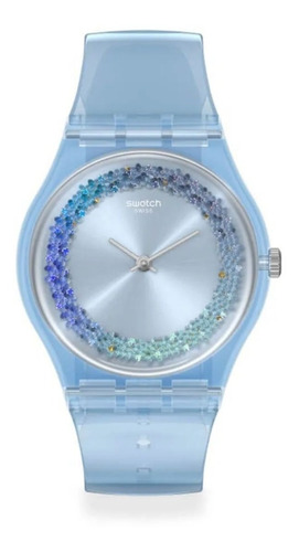 Reloj Swatch Celeste De Mujer Con Cristales Gl122