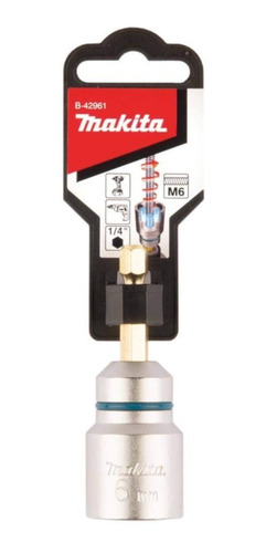 Imagen 3 de 10 de Sujetador Varilla Roscada Makita B-42961 M6 P/atornilladores