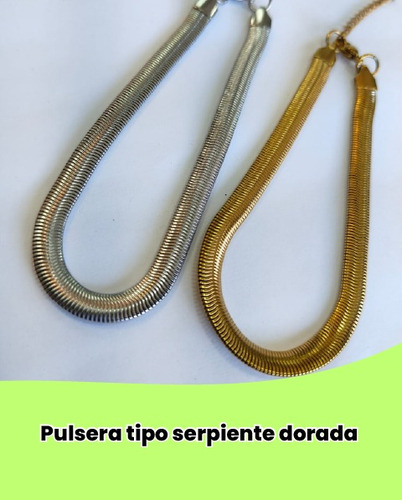 Pulsera Tipo Serpiente Dorada 12 Unidades Al Mayor