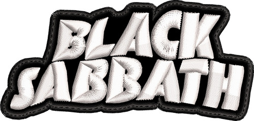 Parche Bordado Black Sabbath B 9.5x4.5cm. Metal/rock Clasico