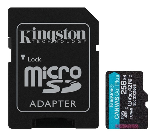 Imagen 1 de 1 de Memoria Micro Sd Xc Kingston Canvas Go Plus 256gb 170 Mb/s
