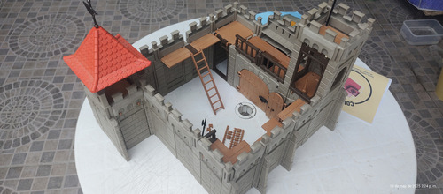 Playmobil Medieval Castillo Ref. 3667 Vintage Antiguo 1993 Gris Oscuro