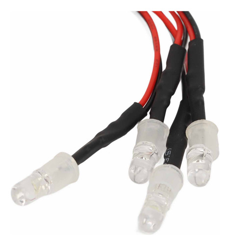 Juego De 5 Luces Rc Car Parts, 7,4 V, 5 Mm, 2 Led Azules Y V