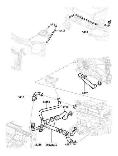 Kit Mangueras Refrigeracion Chevrolet Meriva 1.8 16v /06