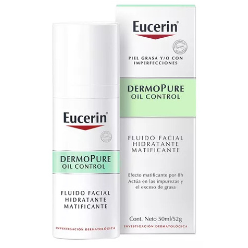 Eucerin Fluido Facial Matificante DermoPURE piel grasa 50ml