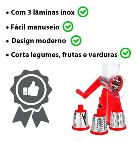 Imagem 6 de 6 de Cortador, Fatiador De Legumes E Alimentos, Ralador