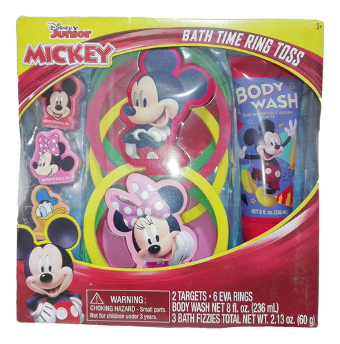 Juguete Set Aros Gel De Baño Mickey Bebe 29cm Disney