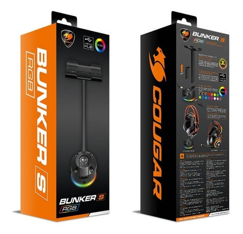 Imagen 6 de 6 de Soporte Para Auriculares Cougar Bunker S Rgb Hub Usb