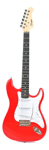 Guitarra eléctrica Parquer ST100 stratocaster de tilo 2019 roja laca con diapasón de palo de rosa