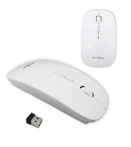 Mouse Inalambrico Plano Wireless 3 Botones 2.4 Ghz 1600dpi