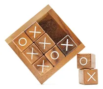 Comprar Juego De Mesa Clásico Tic Tac Toe En Madera Rústica 10 Cm